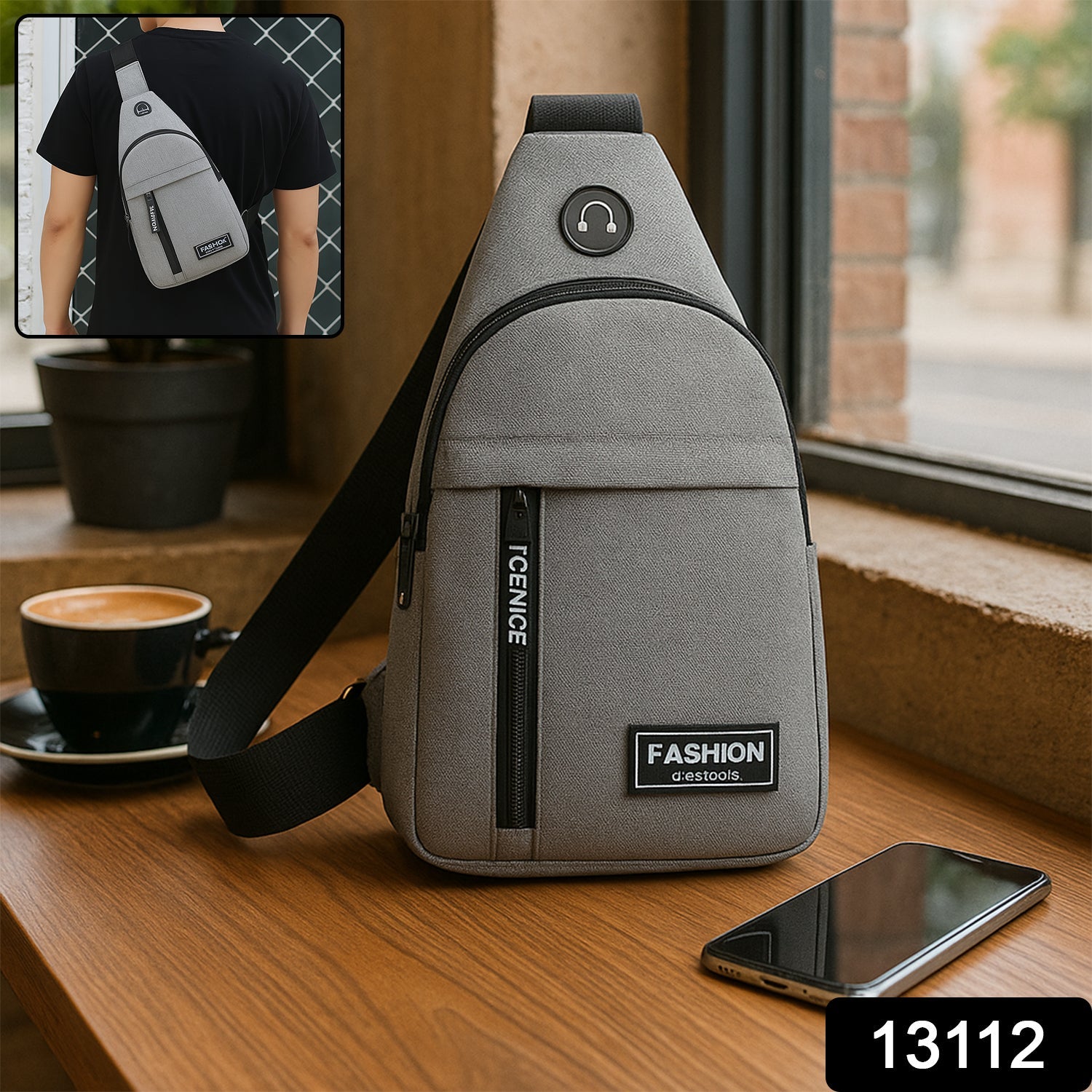 Waterproof Anti Theft Cross-body fanny pack waist bag, Shoulder Bags Chest Men Casual fashion USB Charging earphone hook Sling Travel Bag (1 Pc) Waterproof Anti Theft Cross-body fanny pack waist bag, Shoulder Bags Chest Men Casual fashion USB Charging earphone hook Sling Travel Bag (1 Pc)